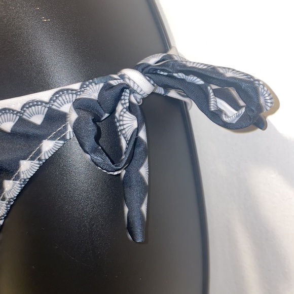 New Art Deco Print Halter Bandeau 2 Piece Bikini Swimsuit Set Black White M - Picture 7 of 13